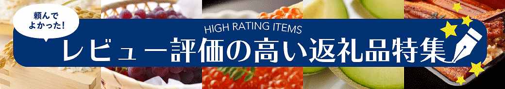 レビュー評価の高い返礼品特集