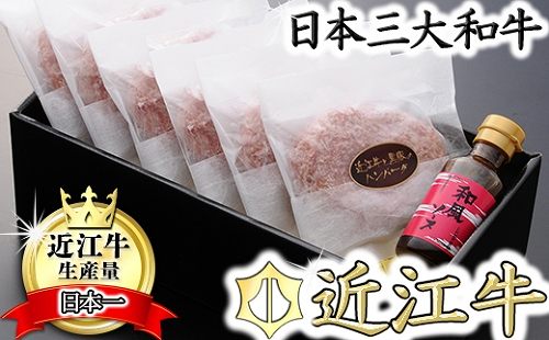 滋賀県近江八幡市 【溢れる肉汁で大人気！】近江牛と黒豚のハンバーグ【900ｇ（150ｇ×6個）】