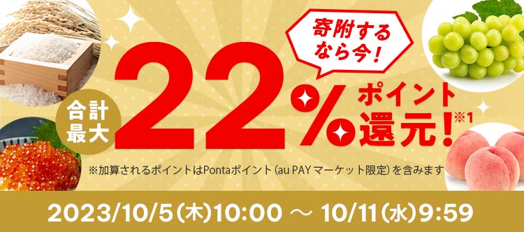 ポイント超超祭×au PAY ふるさと納税／2023年10月開催 | au PAY