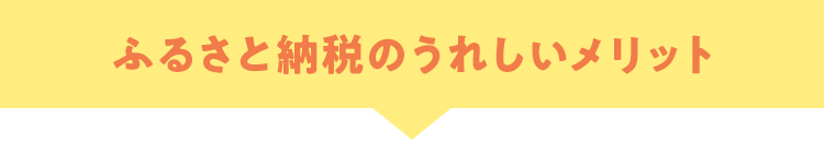 ふるさと納税のうれしいメリット