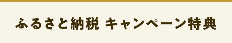 ふるさと納税 キャンペーン特典