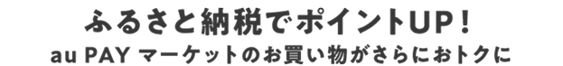 ふるさと納税でポイントUP! au PAY マーケットのお買い物がさらにおトクに